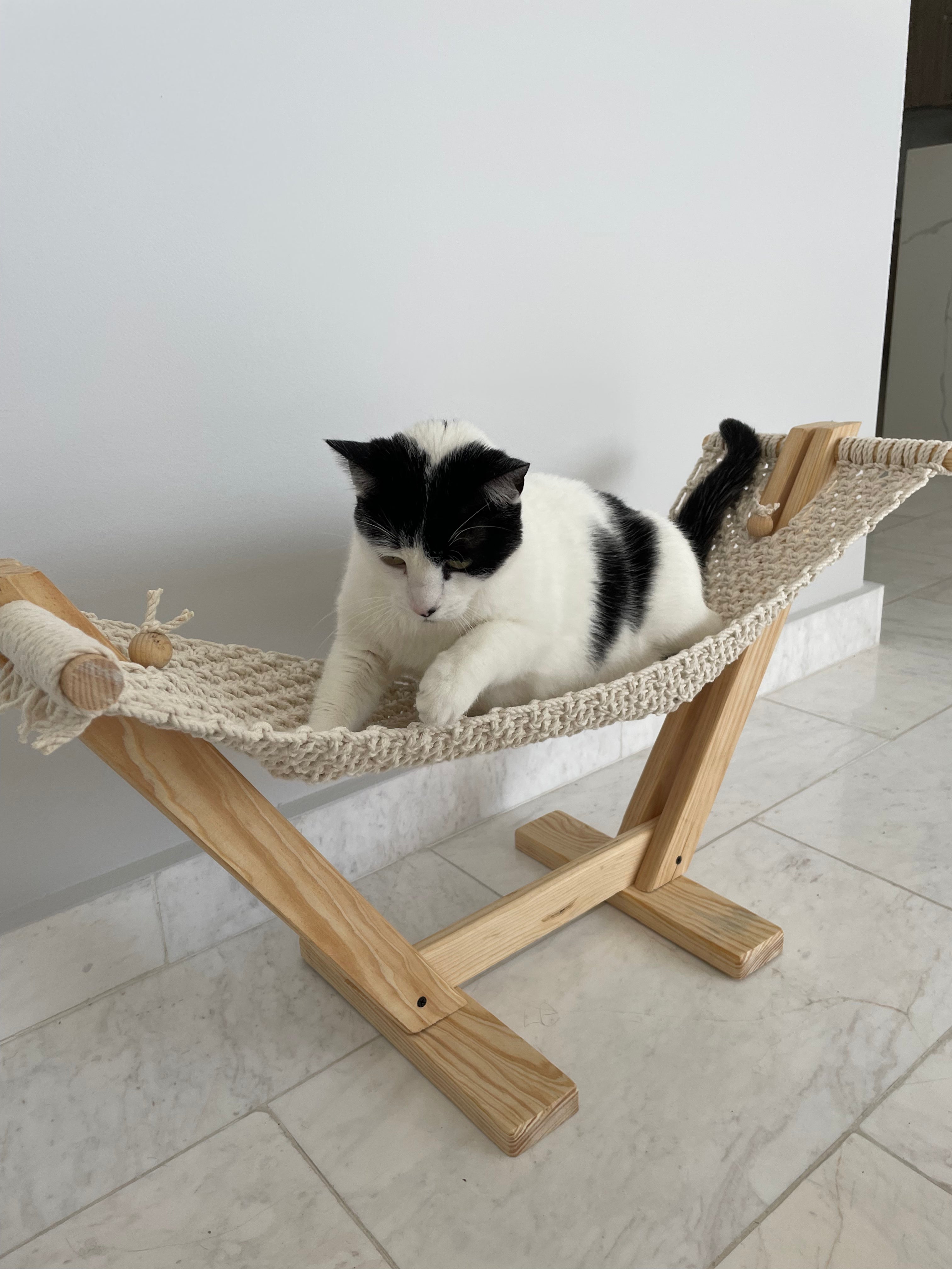 Luxurious Cat Hammock | Handmade Ergonomic Pet Bed