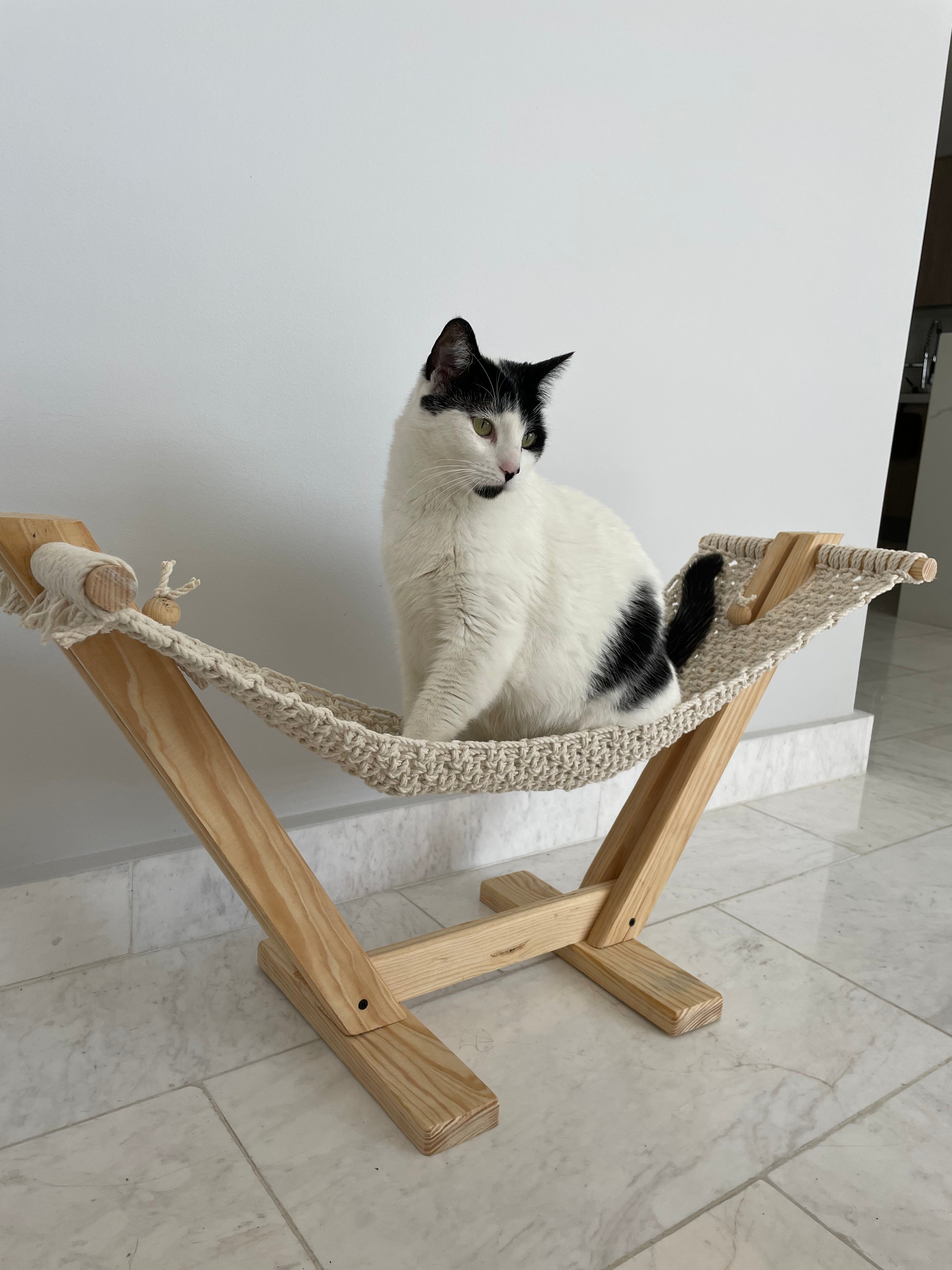 Luxurious Cat Hammock | Handmade Ergonomic Pet Bed